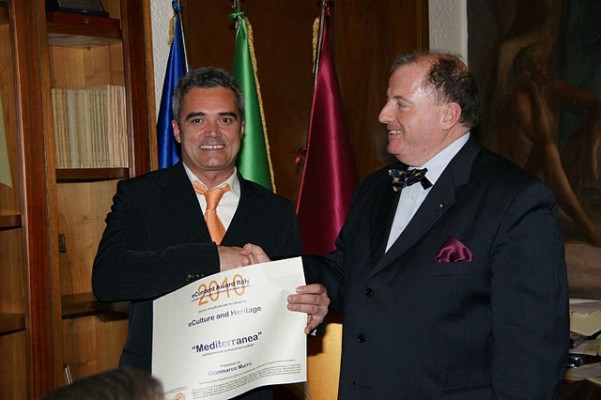 Gianmarco Murru riceve il premio eCulture Heritage