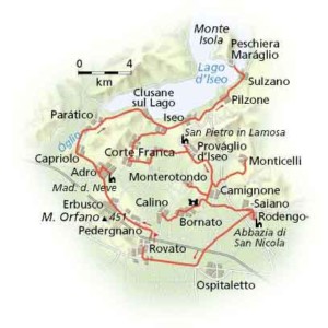 Mappa della Franciacorta