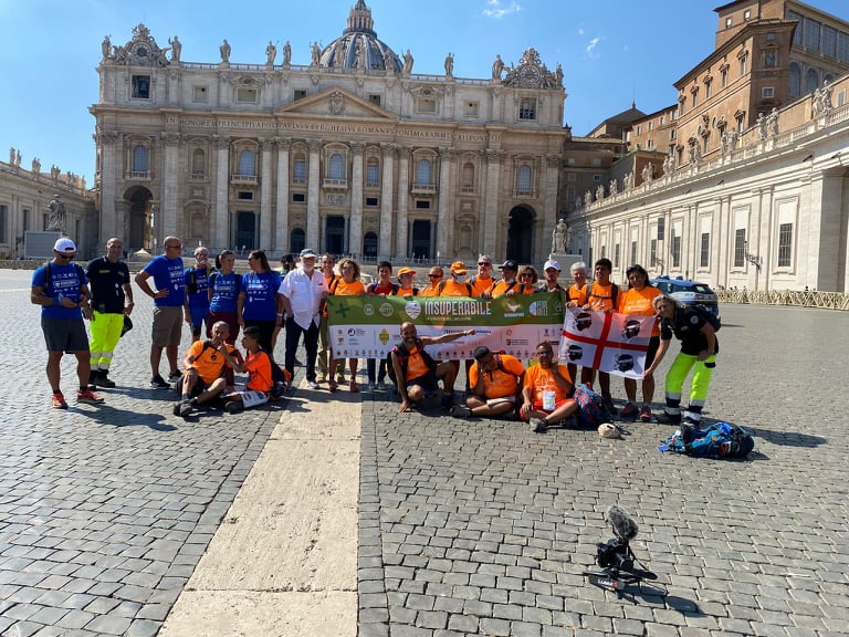 arrivo a Roma degli Insuperabili