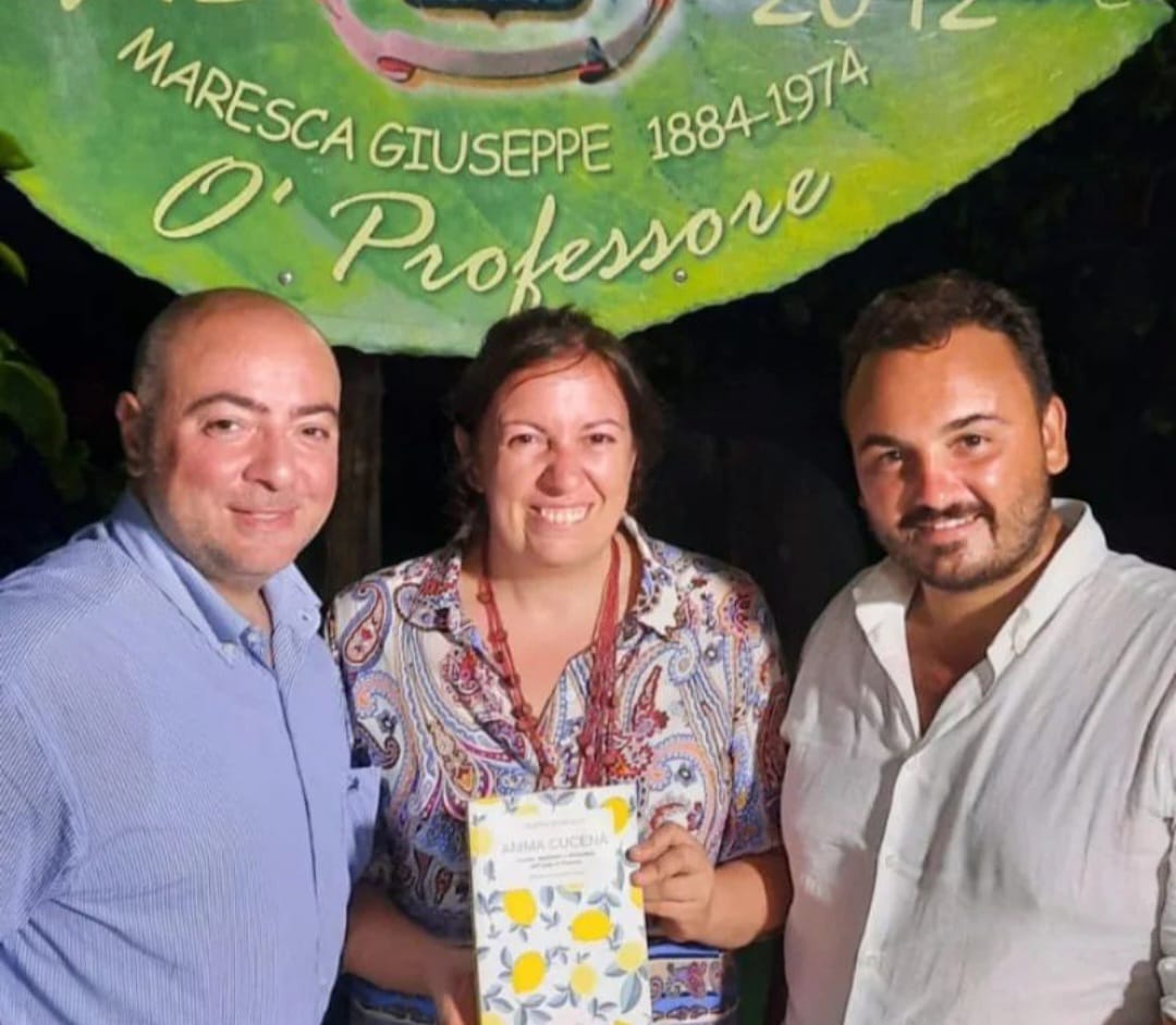 Biagio Verdicchio, direttore di PaginaSette, Valeria Di Meglio e il giornalista Francesco Pascuzzo
