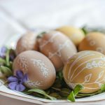 brown egg on white ceramic plate