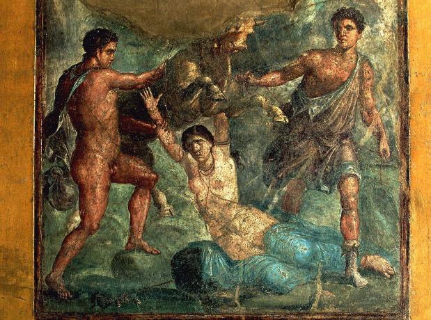Vendetta fig. 2 Il supplizio di Dirce affresco Casa dei Vettii Pompei